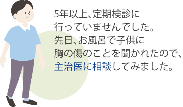 健診や他の病気で偶然見つかるケース