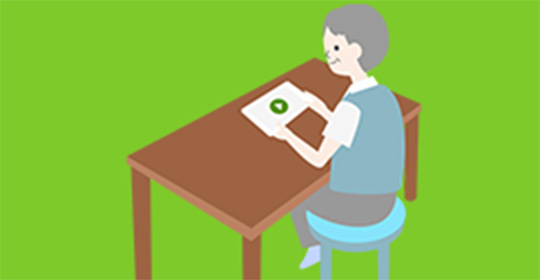 学んでいる人のイラスト